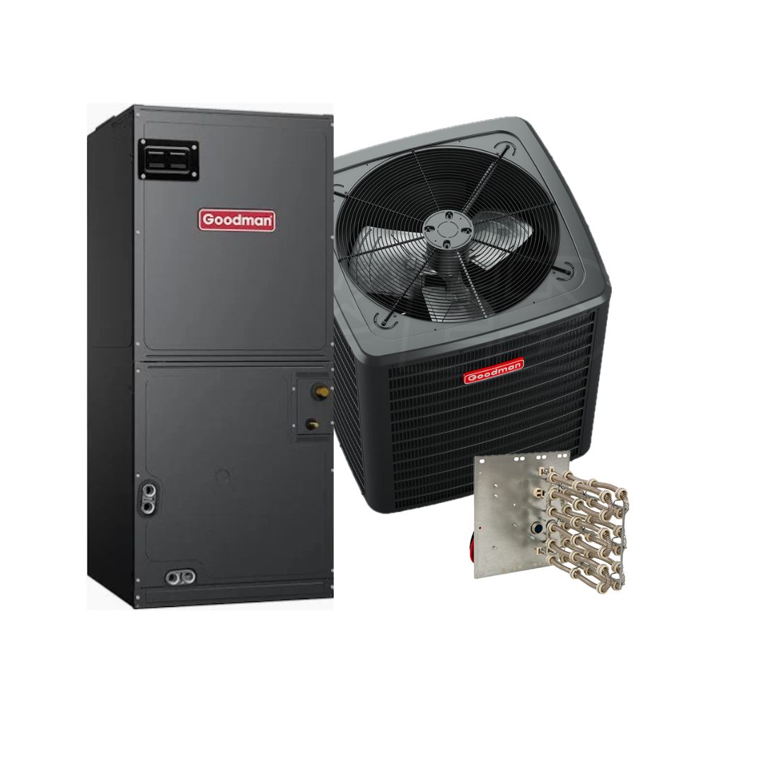 Goodman - 15.2 SEER2 - 1.5-Ton - Single-Stage Heat Pump System with 24K Air Handler