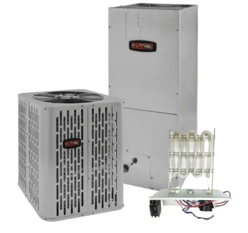 RunTru - 14.3 SEER2 - 5 Ton - Single-Stage Heat Pump System with 42K-60K Air Handler