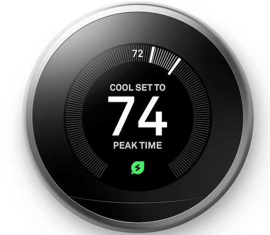 Google Nest Learning Smart Thermostat with WiFi Compatibility (3rd Generation) - Stainless Steel